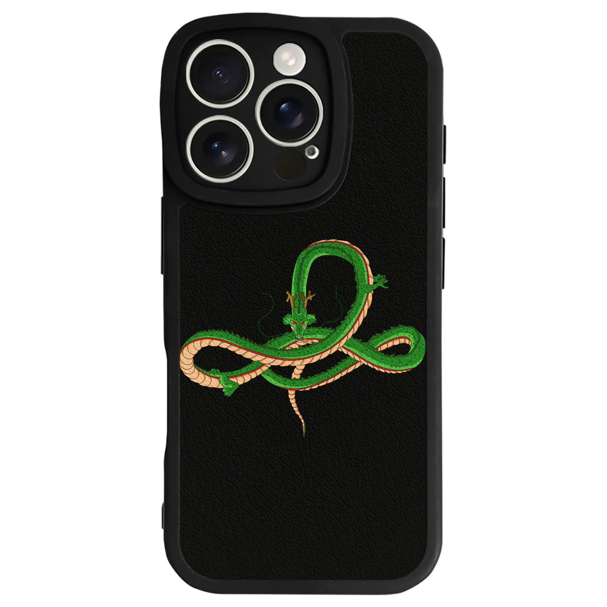 （画像用） ドラゴンボール 神龍 シェンロン DRAGON BALL Shenron 【iPhone 16シリーズ対応】シリコンスマホケース（レザー調） 材質：シリコン